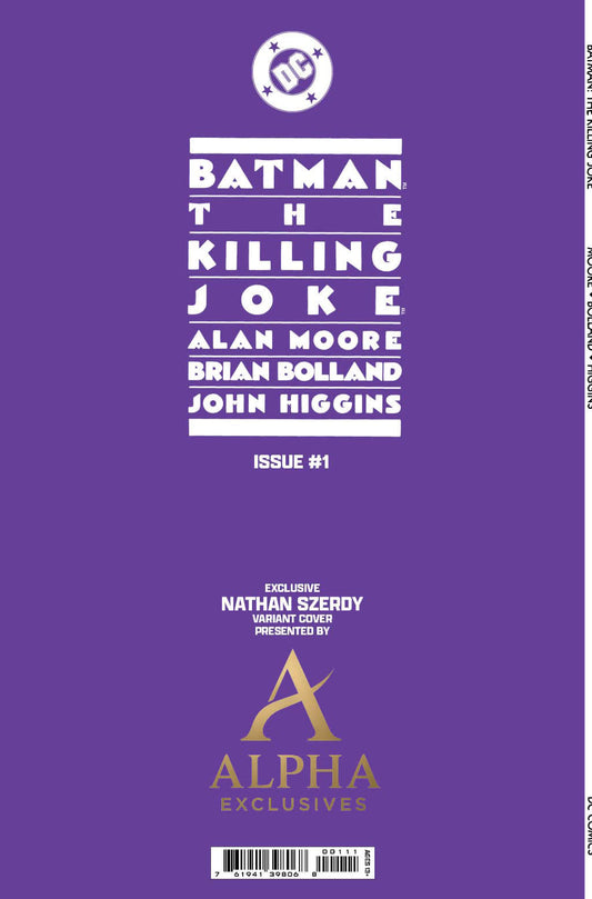 Batman The Killing Joke #1 NATHAN SZERDY Exclusive Trade Dress Variant