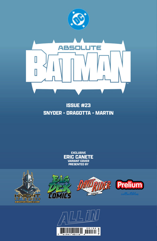 Absolute Batman #23 ERIC CANETE Fan Expo Dallas Exclusive Variants (PRE-ORDER)