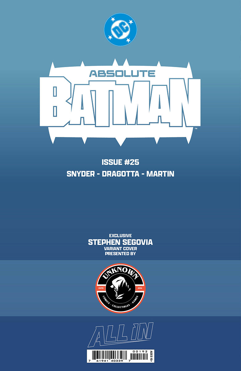 ABSOLUTE BATMAN #25 CONNECTING COVER B STEPHEN SEGOVIA EXCLUSIVE VAR (10/28/2026)