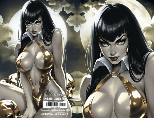 VAMPIRELLA HELLIDAY SPECIAL 2025 - KATYA SINYUKHINA WRAPAROUND COVER B FANEXPO NEW ORLEANS KNIGHT OF COMICS EXCLUSIVE LTD 100
