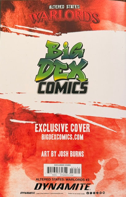 Altered States Warlords #3 JOSH BURNS Big Dex Exclusive Fan Expo Dallas Virgin Variants