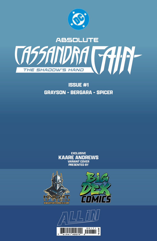 Absolute Cassandra Cain: The Shadow's Hand #1 KAARE ANDREWS Big Dex NYCC Exclusive Variants (PRE-ORDER)