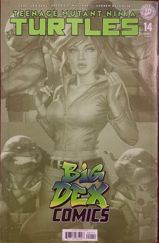 Teenage Mutant Ninja Turtles #14 JOSH BURNS Big Dex Comics Exclusive Foil Virgin Variant