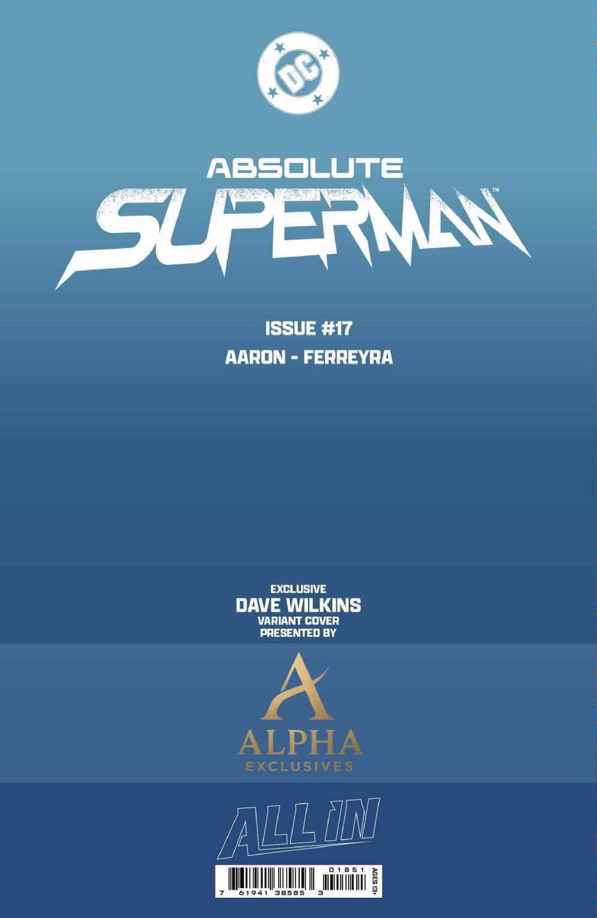 ABSOLUTE SUPERMAN #18 DAVE WILKINS EXCLUSIVE VIRGIN VAR (04/01/2026)