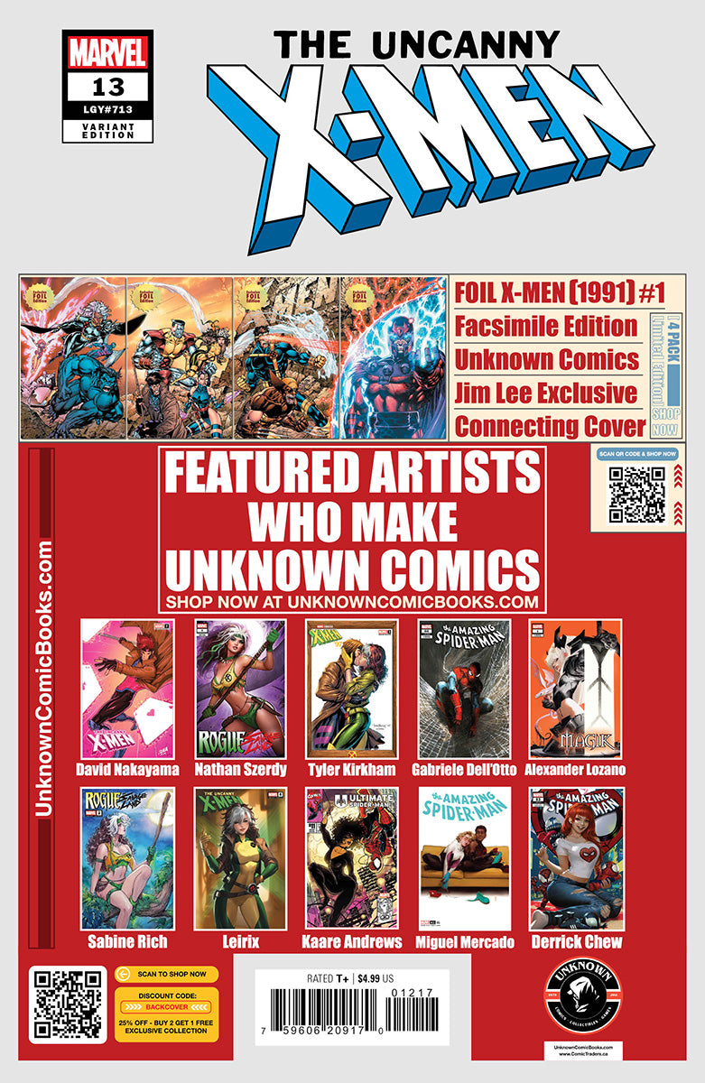 Uncanny X-men #13 Unknown Comics Alexander Lozano Exclusive Virgin Var (04/09/2025)