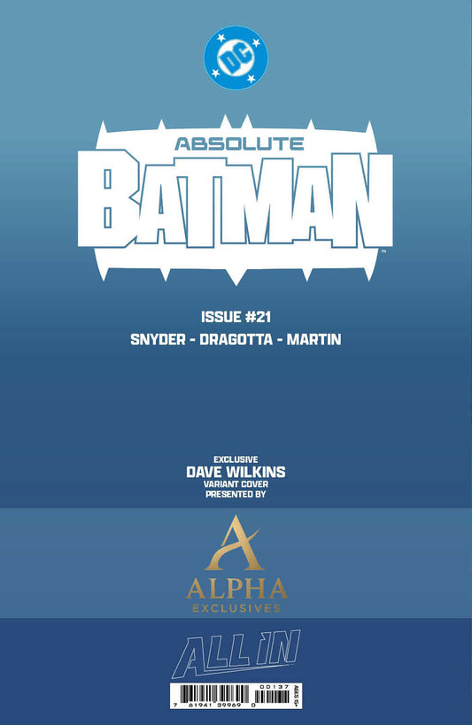 Absolute Batman #21 DAVE WILKINS HeroesCon Exclusive Trade Dress