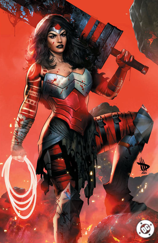Absolute Wonder Woman #20 Dave Wilkins Virgin Variant featuring full cover Wonder Woman artwork without trade dress for the Big Dex Comics exclusive edition.