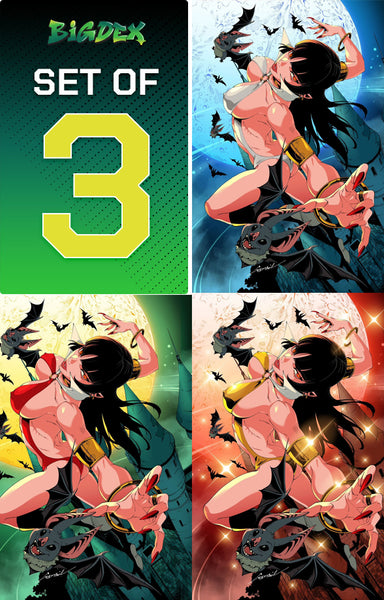Vampirella #4 GODTAIL Moon Virgin Variants Set of 3 (PRE-ORDER)