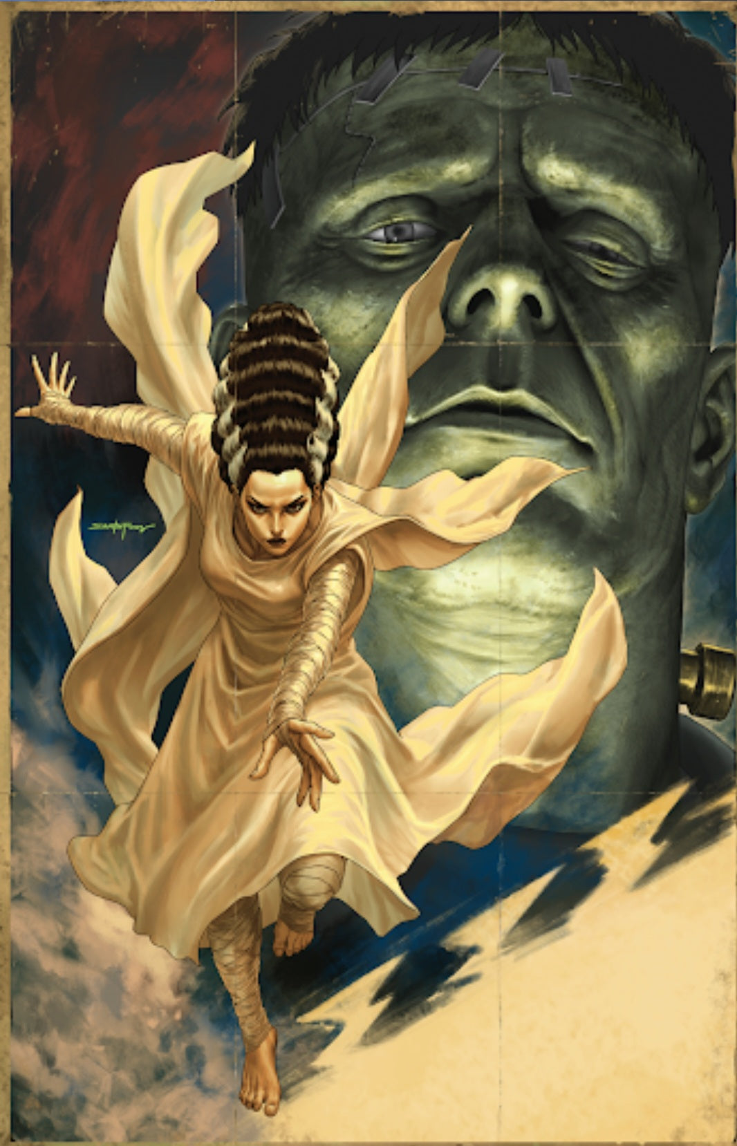 Bride of Frankenstein #1 Santa Fung Virgin COLOR Exclusive Ltd to 700 PRESALE 10/28