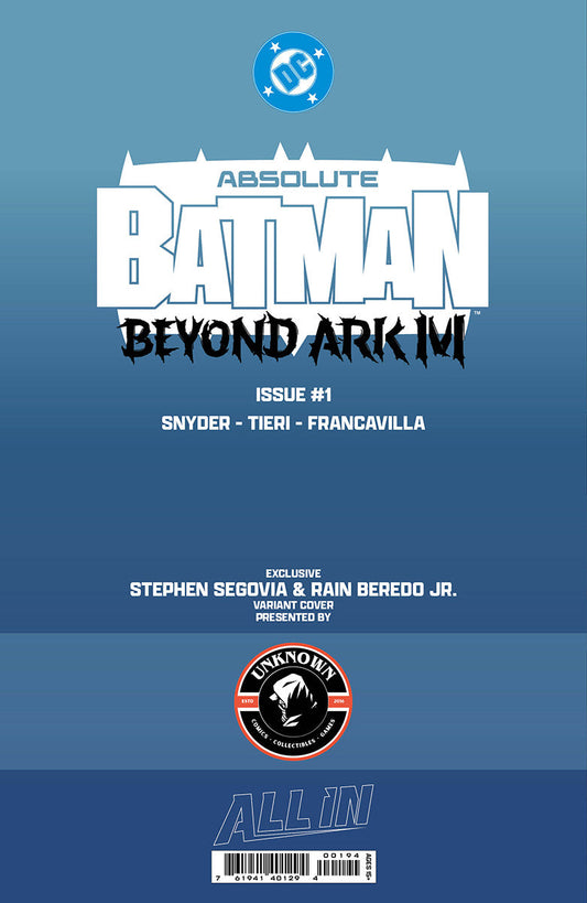 [FOIL] ABSOLUTE BATMAN BEYOND ARK M #1 STEPHEN SEGOVIA EXCLUSIVE VIRGIN VAR (12/16/2026)