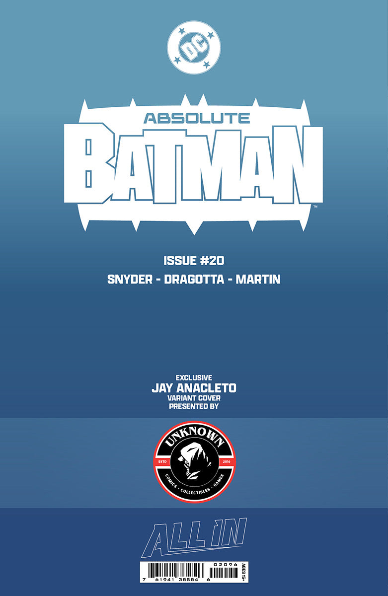 [FOIL] ABSOLUTE BATMAN #20 EXCLUSIVE BONUS JAY ANACLETO EXCLUSIVE VIRGIN VAR (05/13/2026)