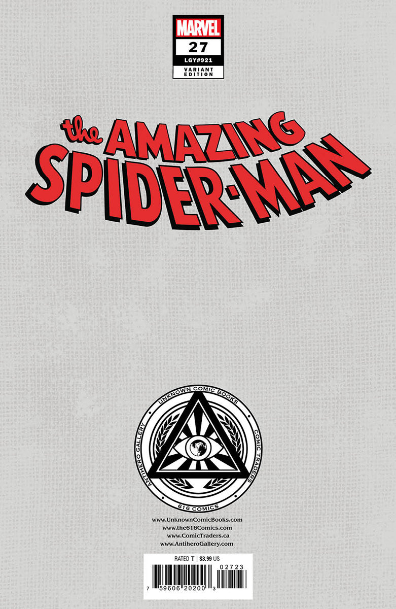 [Signed by Nathan Szerdy] AMAZING SPIDER-MAN #27 SIGNED Nathan Szerdy Virgin Variant IN STOCK