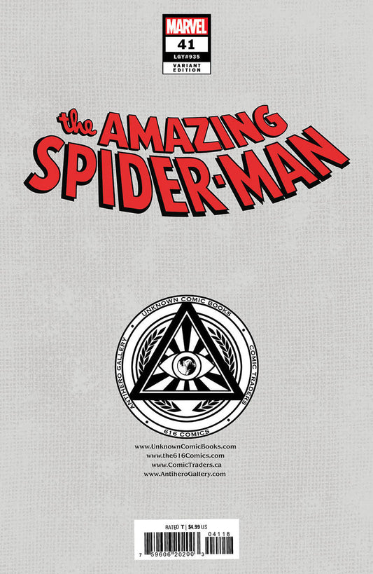 Amazing Spider-Man #41 [Gw] Unknown Comics Miguel Mercado Exclusive Virgin Var (01/03/2024)