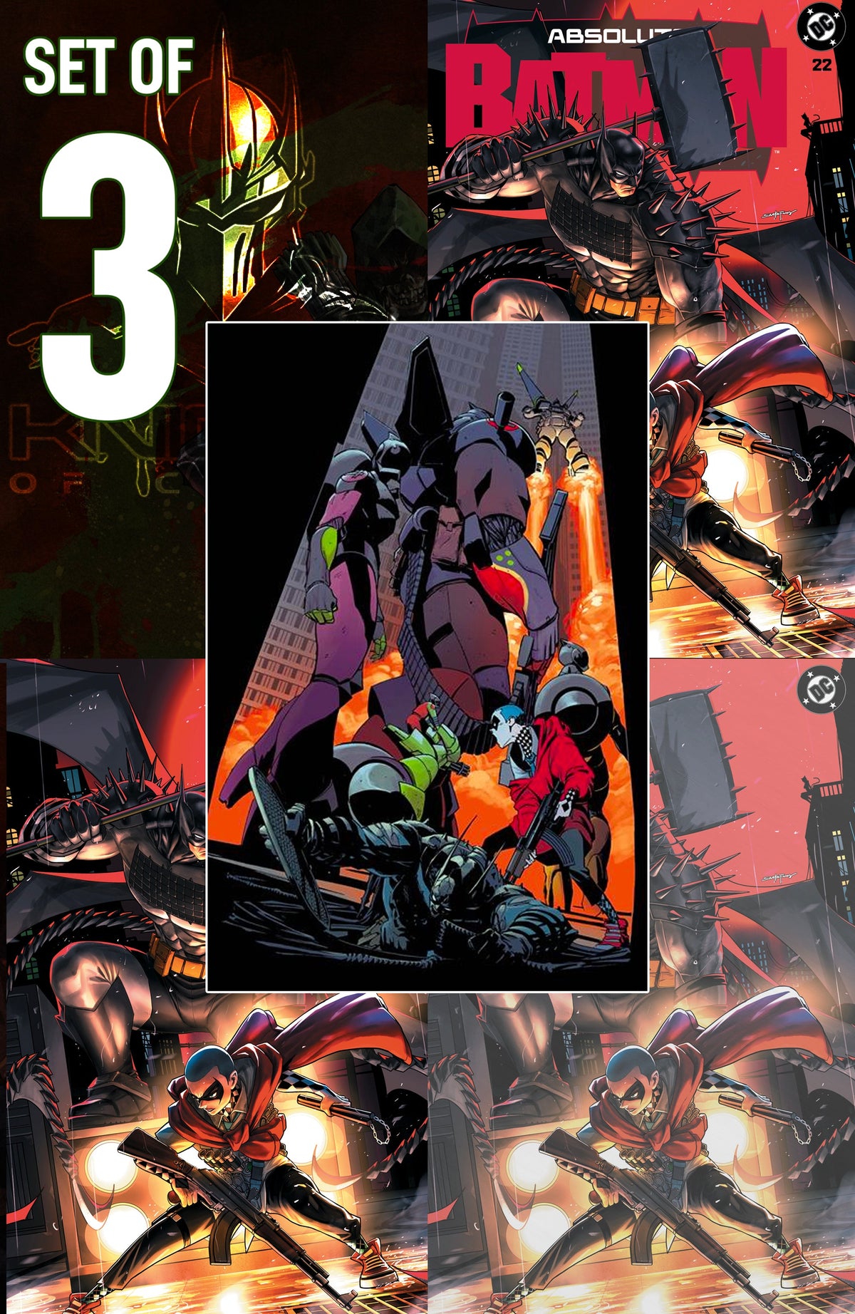 ABSOLUTE BATMAN #22 - SANTA FUNG TRADE, VIRGIN & FOIL VARIANT KNIGHT OF COMICS SDCC 2026 EXCLUSIVE BUNDLE SET OPTION 1 (REGULAR COVER A FOR FREE) LTD 50