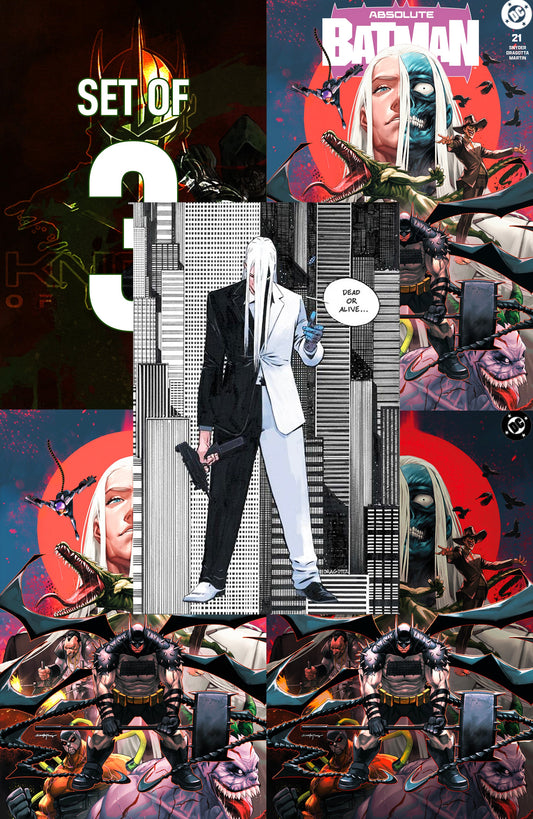 ABSOLUTE BATMAN #21 - SANTA FUNG TRADE, VIRGIN & SPOT FOIL VARIANT KNIGHT OF COMICS EXCLUSIVE BUNDLE SET (REGULAR COVER A FOR FREE) LTD 100
