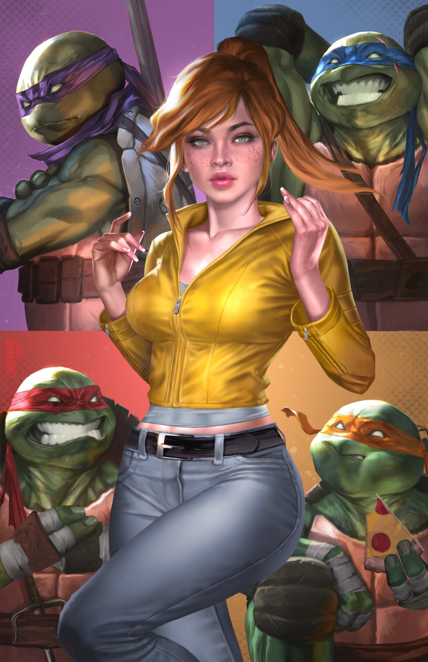 Teenage Mutant Ninja Turtles #14 JOSH BURNS Big Dex Comics Exclusive Virgin Variant