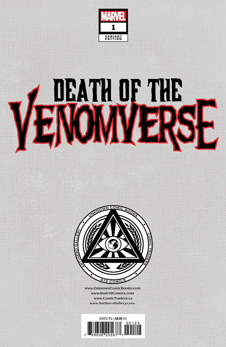 Death Of The Venomverse #1 Unknown Comics Davide Paratore Exclusive Virgin Var (08/02/2023)