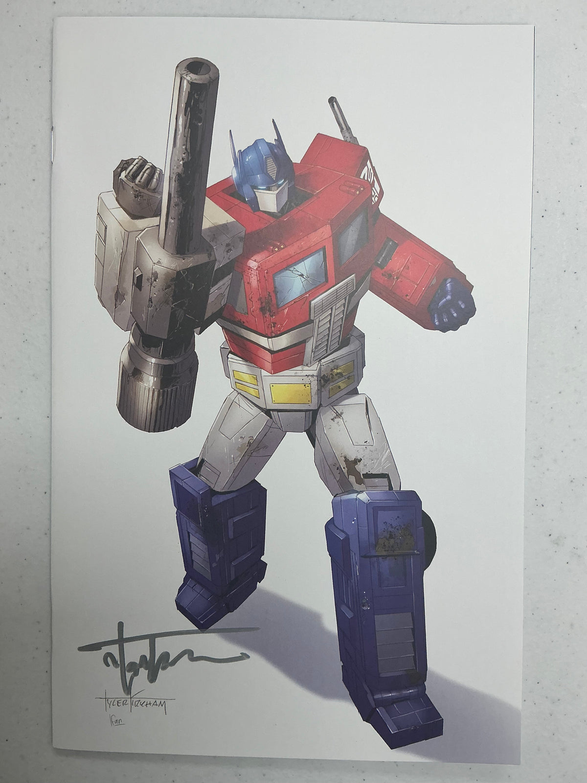 [Signed by Tyler Kirkham] Transformers #17 Unknown Comic Tyler Kirkham White Virgin Var [IN STOCK]