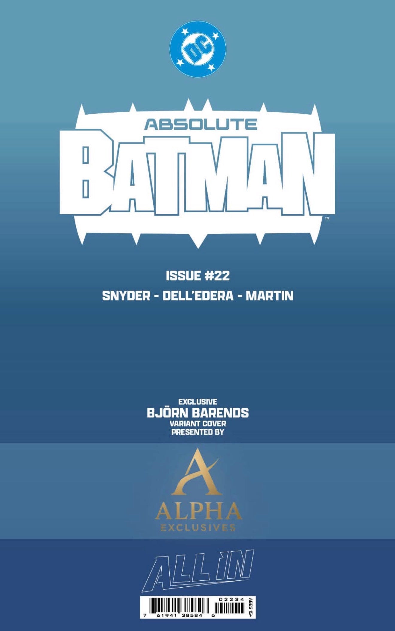 Absolute Batman #22 BJORN BARENDS HeroesCon Exclusive Virgin Variant