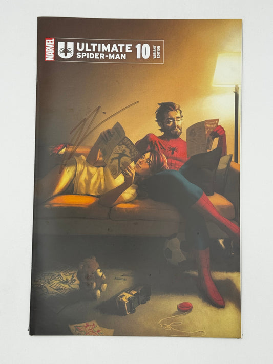 [Signed by Hickman] Ultimate Spider-Man #10 Unknown Comics Mercado Exclusive Var [INST]
