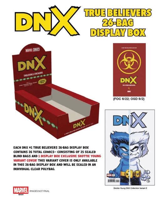 DNX #1 True Believers 26-Bag Display Box with the Skottie Young Box Only Exclusive!