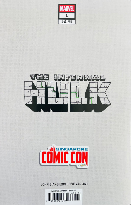 Infernal Hulk #1 JOHN GIANG Singapore Comic Con Exclusive Trade Dress