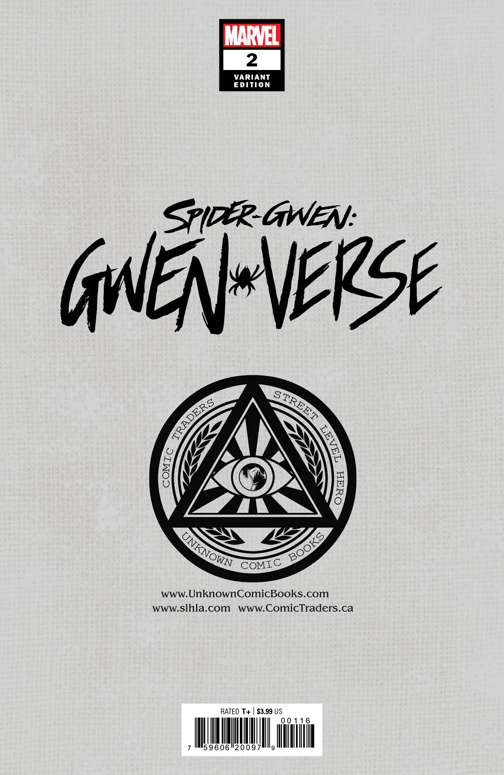 Spider-Gwen: Gwenverse 2 Unknown Comics Marco Turini Exclusive Var (04/13/2022) (04/20/2022)