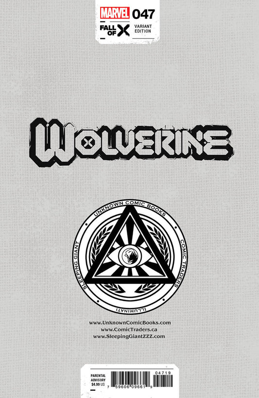 Wolverine #47 Unknown Comics Mico Suayan Exclusive Virgin Var (04/10/2024)