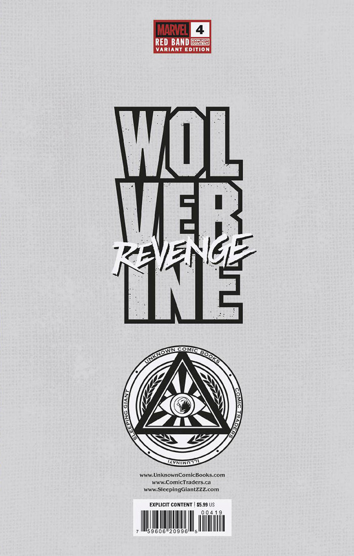 [Signed by Hickman] Wolverine: Revenge - Red Band #4 Virgin Unknown Comics Suayan Convention Exclusive Var Explicit Content [INST]