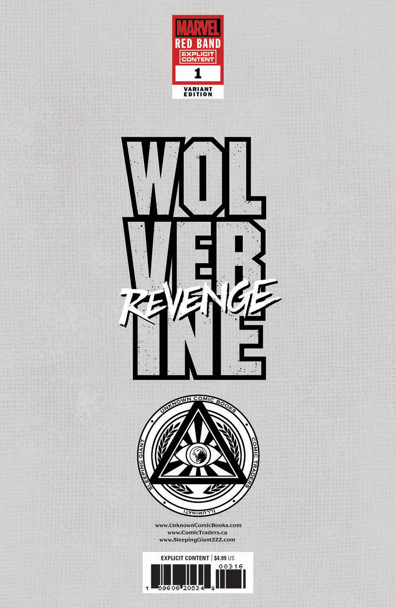[Signed by Hickman] Wolverine: Revenge - Red Band #1 Virgin Unknown Comics Lee Exclusive Var Explicit Content [INST]