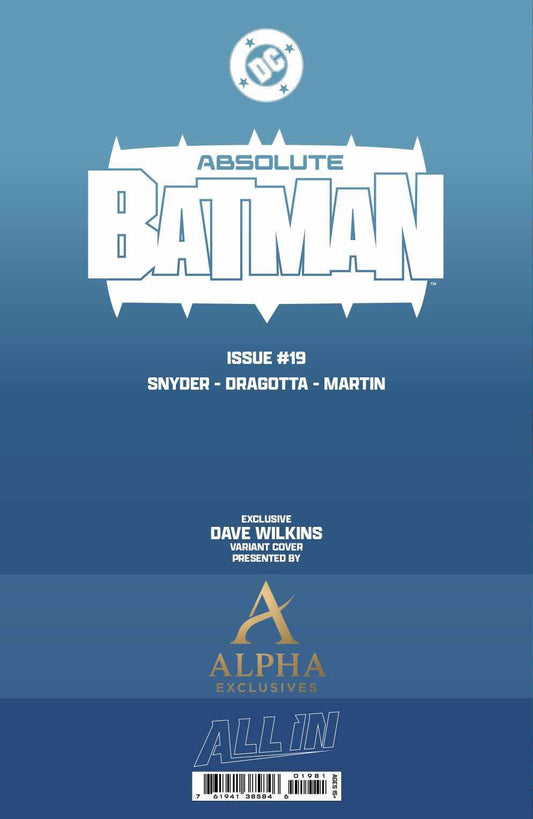 Absolute Batman #19 back cover Dave Wilkins Big Dex Comics MegaCon Exclusive Trade Variant DC Comics Batman issue 19 collector edition