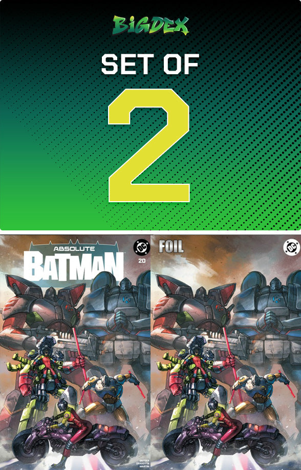 Absolute Batman #20 Alan Quah Big Dex Comics Exclusive Foil Virgin Variant Set featuring Batman in a striking high-detail cover with premium foil finish