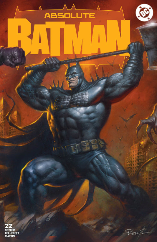 Absolute Batman #22 SDCC Exclusive by Lucio Parrillo featuring available Trade, Virgin, Foil, and Trade, Virgin & Foil Set of 3 editions.