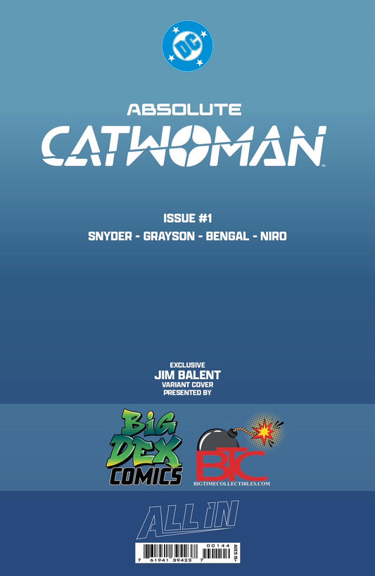 Absolute Catwoman #1 Jim Balent Exclusive Trade Dress Cover featuring Catwoman