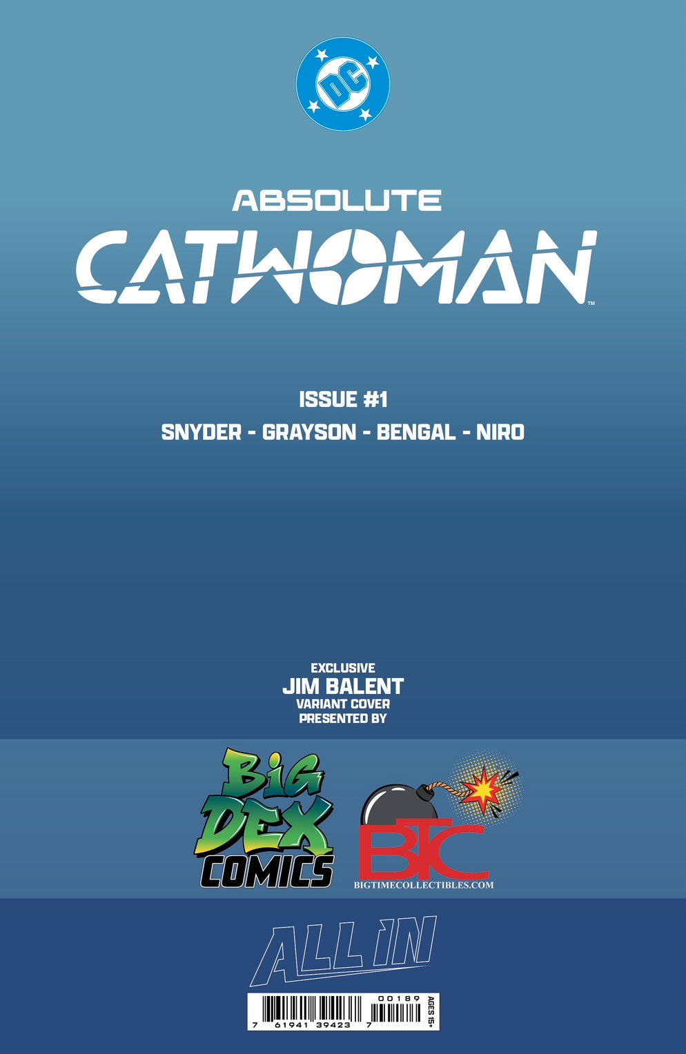 Absolute Catwoman #1 JIM BALENT Exclusive Foil Virgin Variant