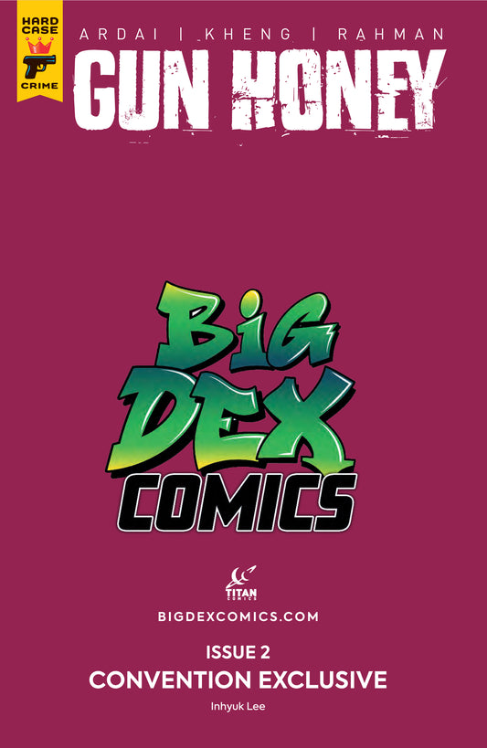 Gun Honey #2 Inhyuk Lee Pink HeroesCon Exclusive Virgin Variant back cover by Big Dex Comics