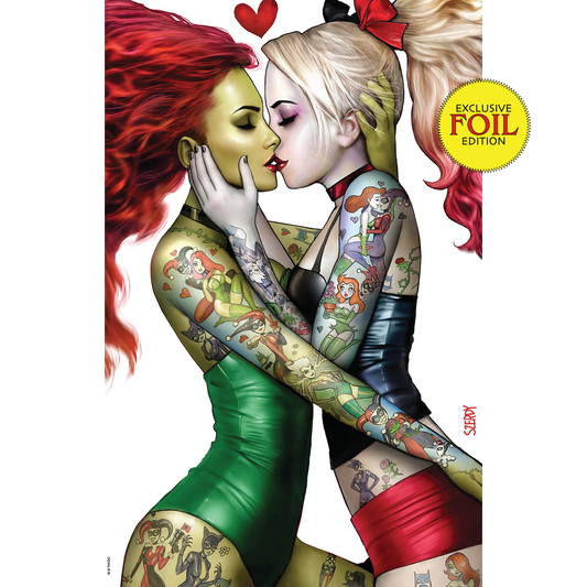 [Signed by Nathan Szerdy] [FOIL] HARLEY QUINN #31 NATHAN SZERDY (616) EXCLUSIVE IVY TATTOO FOIL VIRGIN VAR [IN STOCK]