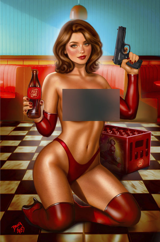 Pop Kill #3 Bruna Sales Big Dex Comics MegaCon Exclusive Crimson Trigger Virgin Variant comic cover