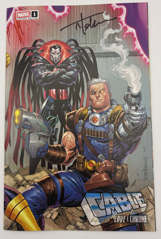 [Signed by Tyler Kirkham] Cable: Love & Chrome #1 Unknown Comics Tyler Kirkham Connecting Cover Exclusive Var [IN STOCK]